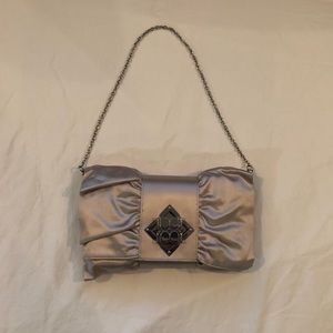 New BCBG Clutch, champagne/silver color